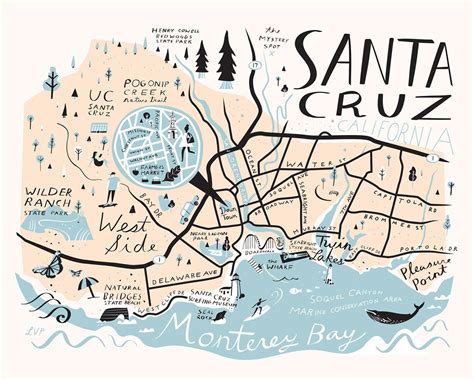 Map of Santa Cruz California